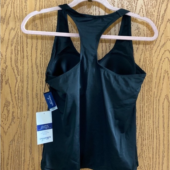 NWT Swimsuits For All Racer Back Tankini Top - Picture 2 of 3